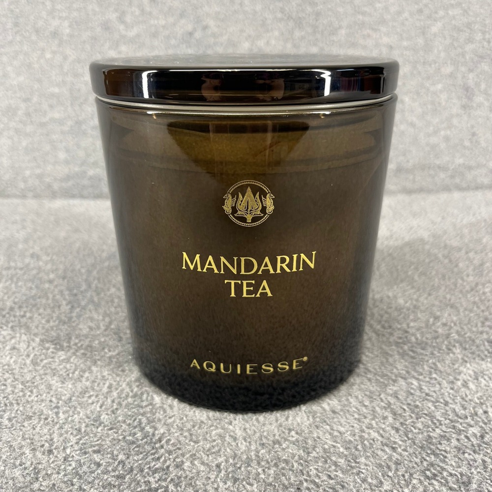 Aquiesse Mandarin Tea Candle Unisex 24oz Brown 3-Wick Glass Jar Luxury Fragrance
